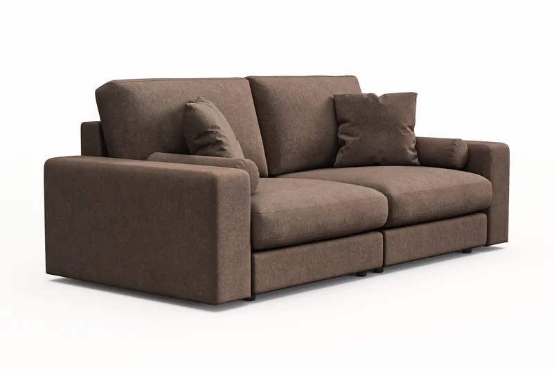 Arken Lyx 3-seter Dyp Sofa i stoff - Brun - Møbler - Sofaer - Sofa 3 seter