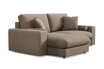 Arken Lyx 3-seter Vendbar L-formet Dyp Divansofa i stoff - Brun - Møbler - Sofaer - Sofa med sjeselong