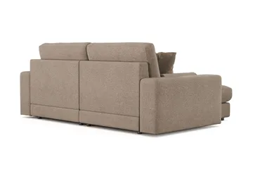 Arken Lyx 3-seter Vendbar L-formet Dyp Divansofa i stoff - Brun - Møbler - Sofaer - Sofa med sjeselong