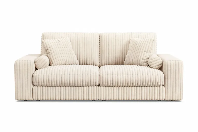 Arken Lyx 3-seters dyp sofa i kordfløyel, Beige