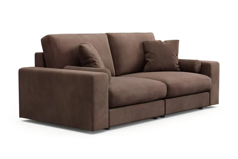 Arken Lyx 3-seters dyp sofa i kordfløyel - Brun - Møbler - Sofaer - Sofa 3 seter