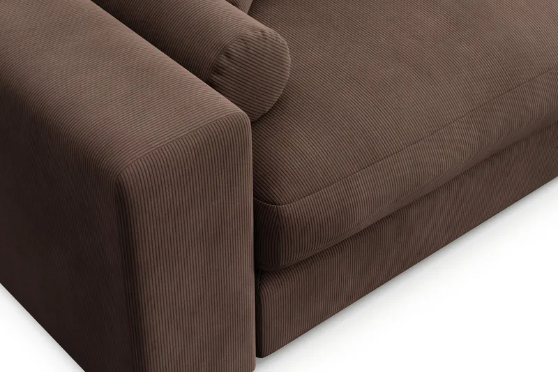Arken Lyx 3-seters dyp sofa i kordfløyel - Brun - Møbler - Sofaer - Sofa 3 seter