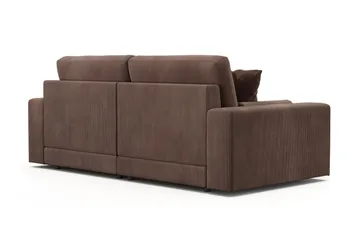 Arken Lyx 3-seters dyp sofa i kordfløyel - Brun - Møbler - Sofaer - Sofa 3 seter