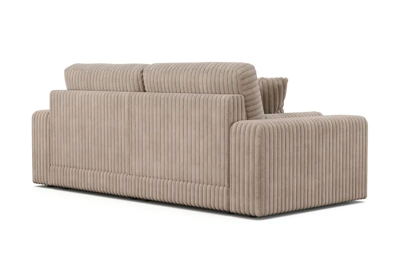 Arken Lyx 3-seters dyp sofa i kordfløyel - Greige - Møbler - Sofaer - Sofa 3 seter