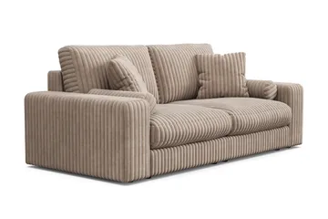 Arken Lyx 3-seters dyp sofa i kordfløyel - Greige - Møbler - Sofaer - Sofa 3 seter
