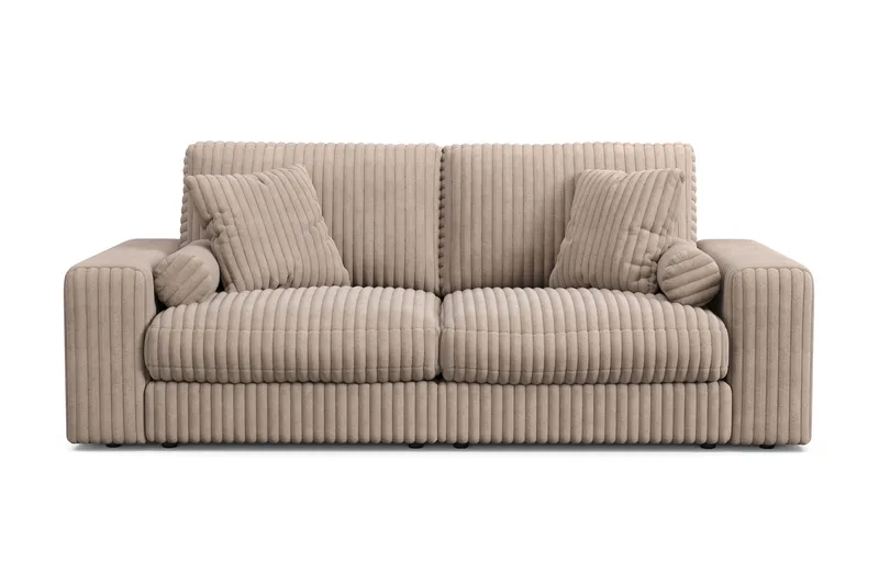 Arken Lyx 3-seters dyp sofa i kordfløyel, Greige