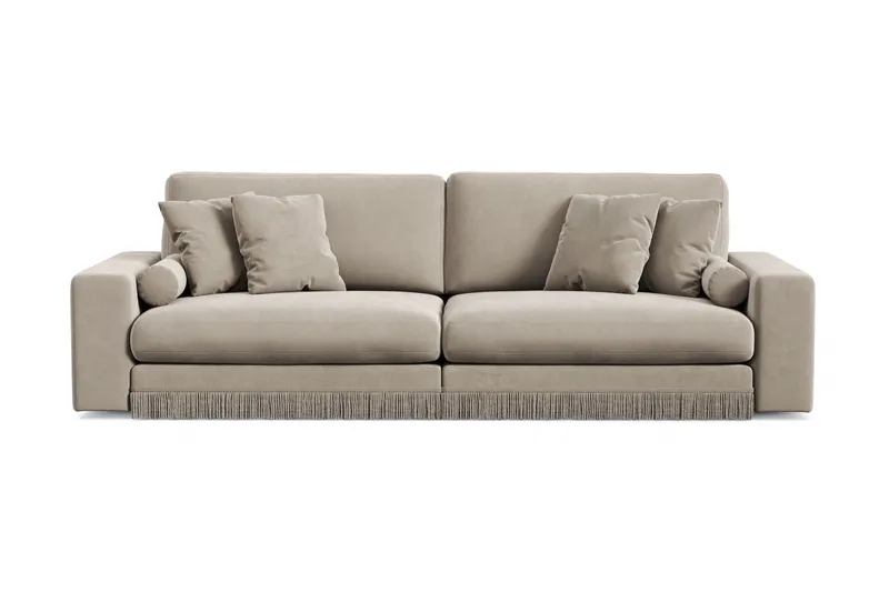 Arken Lyx 4-seter Dyp Sofa i fløyel - Beige - Møbler - Sofaer - Fløyel sofaer