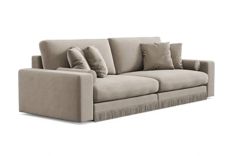 Arken Lyx 4-seter Dyp Sofa i fløyel - Beige - Møbler - Sofaer - Fløyel sofaer