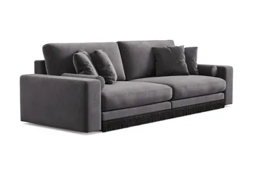 Arken Lyx 4-seter Dyp Sofa i fløyel - Mørkegrå - Møbler - Sofaer - Fløyel sofaer