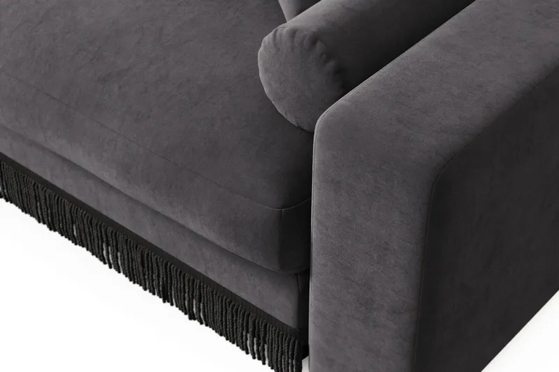 Arken Lyx 4-seter Dyp Sofa i fløyel - Mørkegrå - Møbler - Sofaer - Fløyel sofaer