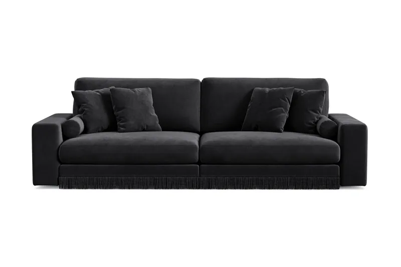 Arken Lyx 4-seter Dyp Sofa i fløyel - Svart - Møbler - Sofaer - Fløyel sofaer