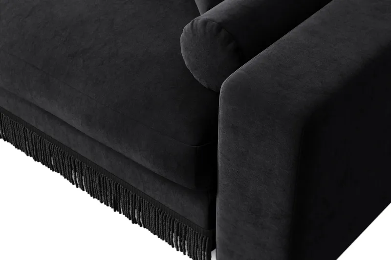 Arken Lyx 4-seter Dyp Sofa i fløyel - Svart - Møbler - Sofaer - Fløyel sofaer