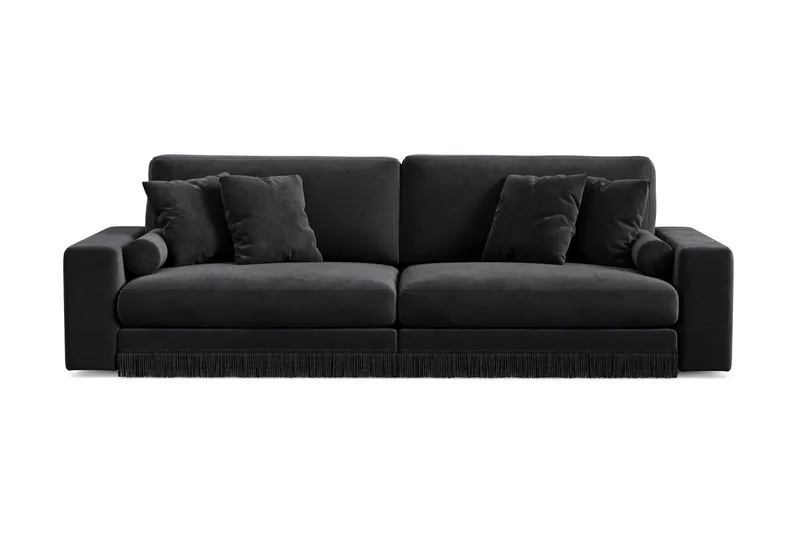 Arken Lyx 4-seter Dyp Sofa i fløyel - Svart - Møbler - Sofaer - Fløyel sofaer