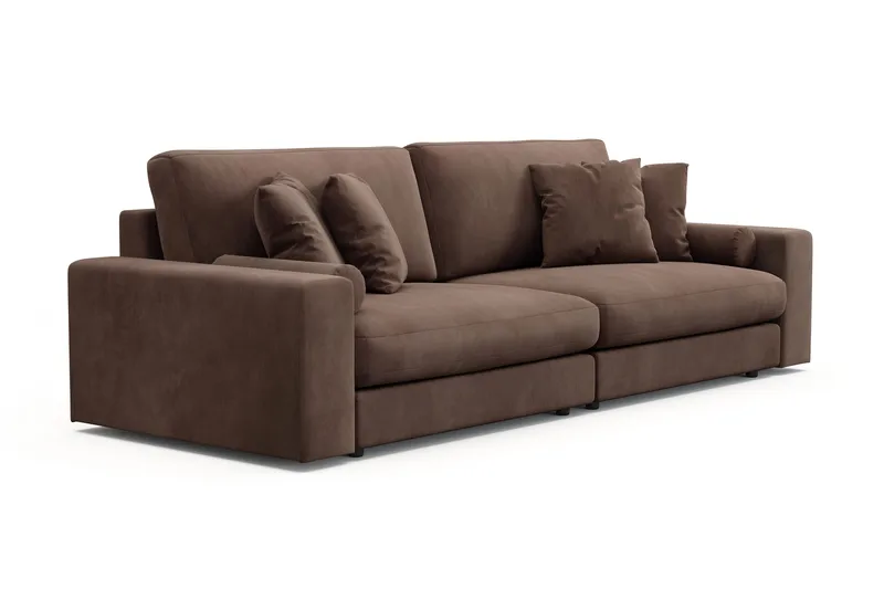 Arken Lyx 4-seter Dyp Sofa i Manchester - Brun - Møbler - Sofaer - 4 seter sofa