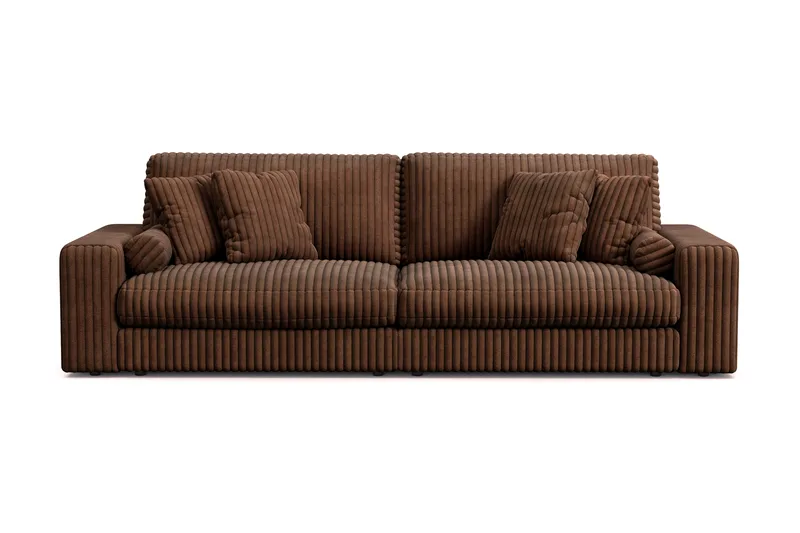 Arken Lyx 4-seter Dyp Sofa i Manchester - Mørkebrun - Møbler - Sofaer - 4 seter sofa