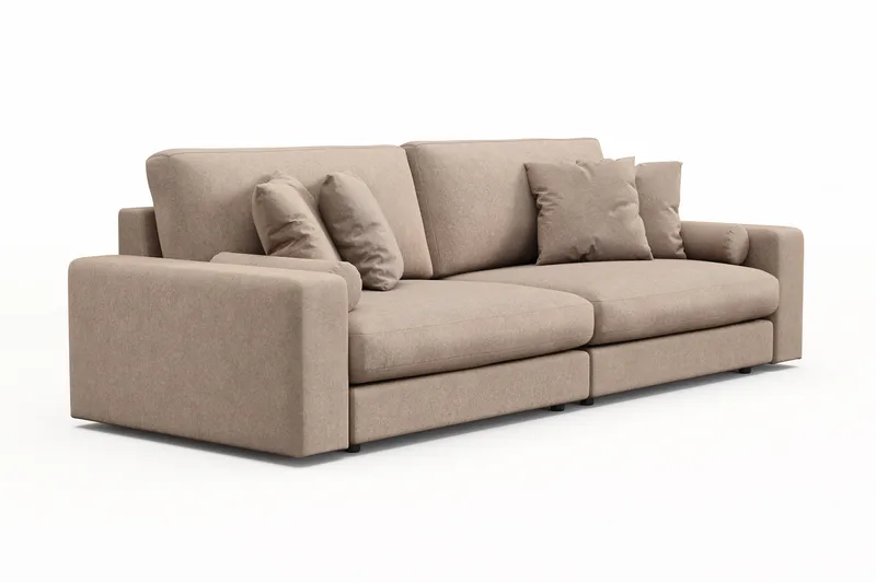 Arken Lyx 4-seter Dyp Sofa i stoff - Beige - Møbler - Sofaer - 4 seter sofa