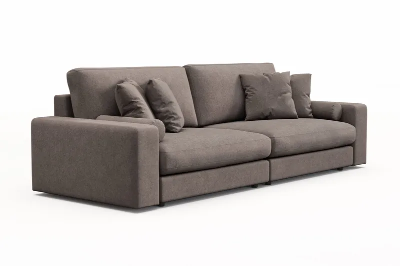 Arken Lyx 4-seter Dyp Sofa i stoff - Brun - Møbler - Sofaer - 4 seter sofa