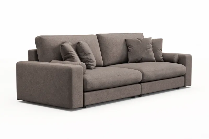 Arken Lyx 4-seter Dyp Sofa i stoff - Brun - Møbler - Sofaer - 4 seter sofa