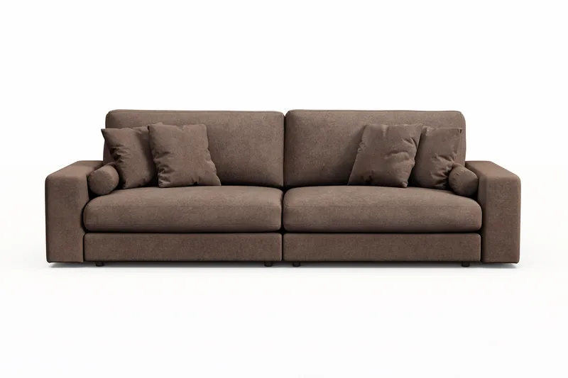 Arken Lyx 4-seter Dyp Sofa i stoff - Brun - Møbler - Sofaer - 4 seter sofa
