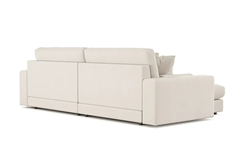 Arken Lyx 4-seter Vendbar L-formet Dyp Divansofa i stoff - Lys beige - Møbler - Sofaer - Sofa med sjeselong
