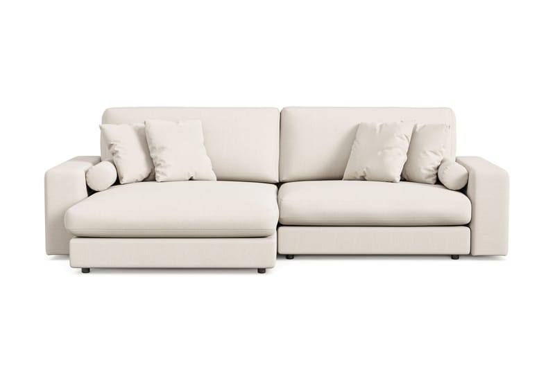 Arken Lyx 4-seter Vendbar L-formet Dyp Divansofa i stoff - Lys beige - Møbler - Sofaer - Sofa med sjeselong