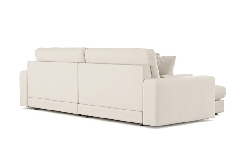 Arken Lyx 4-seter Vendbar L-formet Dyp Divansofa i stoff - Lys beige - Møbler - Sofaer - Sofa med sjeselong