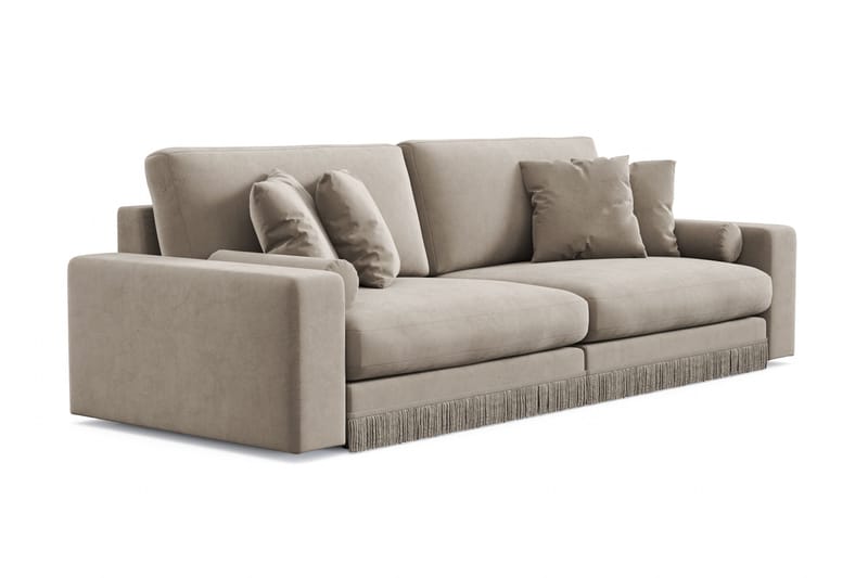 Arken Lyx 4-seters dyp fløyelssofa - Beige - Møbler - Sofaer - Fløyel sofaer