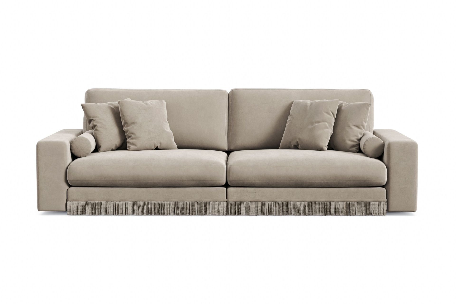 Arken Lyx 4-seters dyp fløyelssofa - Beige