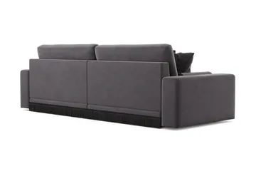 Arken Lyx 4-seters dyp fløyelssofa - Mørkegrå - Møbler - Sofaer - Fløyel sofaer