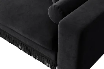 Arken Lyx 4-seters dyp fløyelssofa - Svart - Møbler - Sofaer - Fløyel sofaer