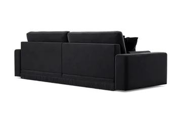 Arken Lyx 4-seters dyp fløyelssofa - Svart - Møbler - Sofaer - Fløyel sofaer