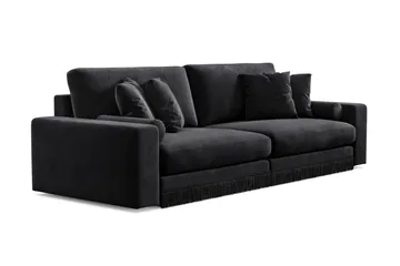 Arken Lyx 4-seters dyp fløyelssofa - Svart - Møbler - Sofaer - Fløyel sofaer