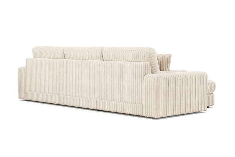 Arken Lyx 5-seter Vendbar L-formet Dyp Divansofa i Manchester - Beige - Møbler - Sofaer - Sofa med sjeselong