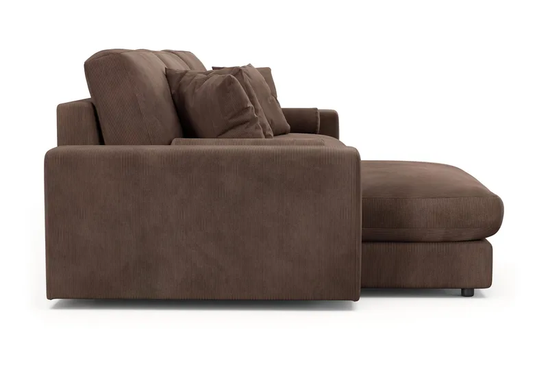 Arken Lyx 5-seter Vendbar L-formet Dyp Divansofa i Manchester - Brun - Møbler - Sofaer - Sofa med sjeselong