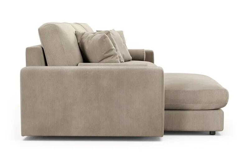 Arken Lyx 5-seter Vendbar L-formet Dyp Divansofa i Manchester - Greige - Møbler - Sofaer - Sofa med sjeselong