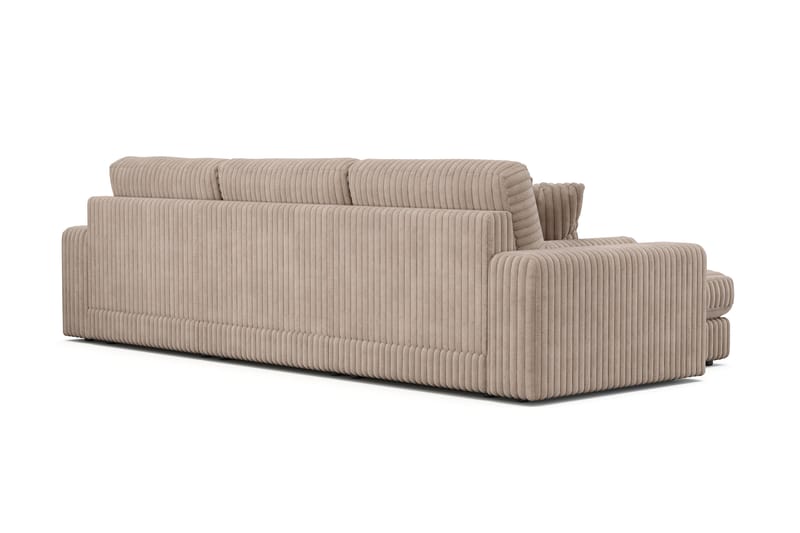 Arken Lyx 5-seter Vendbar L-formet Dyp Divansofa i Manchester - Greige - Møbler - Sofaer - Sofa med sjeselong