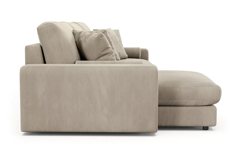 Arken Lyx 5-seter Vendbar L-formet Dyp Divansofa i Manchester - Greige - Møbler - Sofaer - Sofa med sjeselong