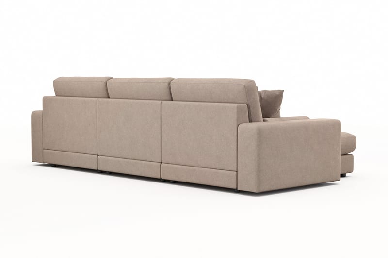 Arken Lyx 5-seter Vendbar L-formet Dyp Divansofa i stoff - Beige - Møbler - Sofaer - Sofa med sjeselong