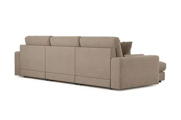 Arken Lyx 5-seter Vendbar L-formet Dyp Divansofa i stoff - Brun - Møbler - Sofaer - Sofa med sjeselong