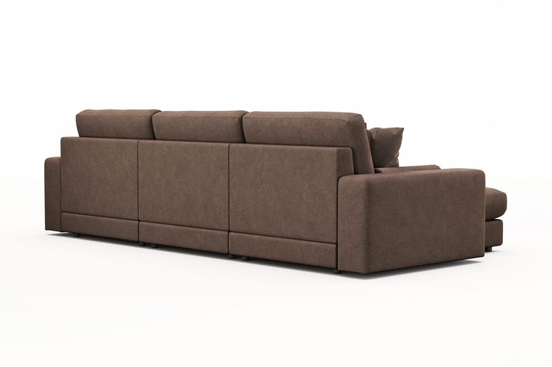 Arken Lyx 5-seter Vendbar L-formet Dyp Divansofa i stoff - Brun - Møbler - Sofaer - Sofa med sjeselong