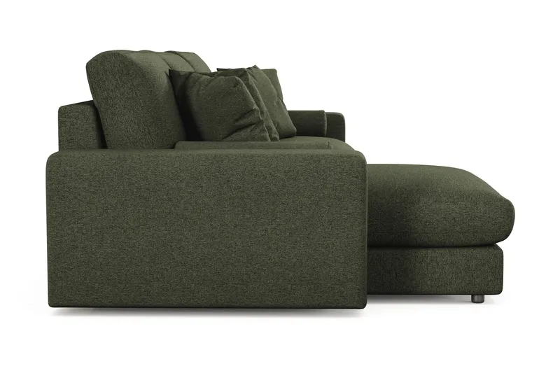Arken Lyx 5-seter Vendbar L-formet Dyp Divansofa i stoff - Grön - Møbler - Sofaer - Sofa med sjeselong