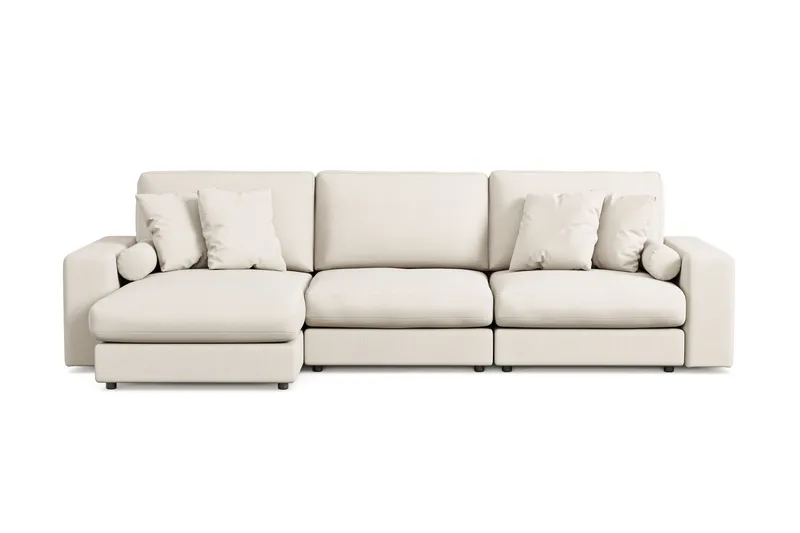 Arken Lyx 5-seter Vendbar L-formet Dyp Divansofa i stoff - Lys beige - Møbler - Sofaer - Sofa med sjeselong
