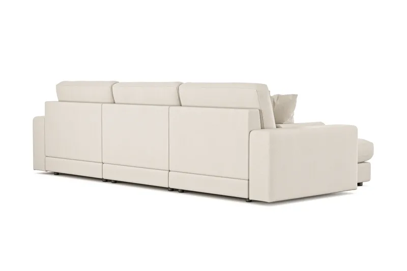 Arken Lyx 5-seter Vendbar L-formet Dyp Divansofa i stoff - Lys beige - Møbler - Sofaer - Sofa med sjeselong