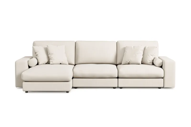 Arken Lyx 5-seter Vendbar L-formet Dyp Divansofa i stoff - Lys beige - Møbler - Sofaer - Sofa med sjeselong