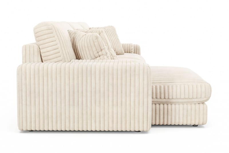 Arken Lyx 6-seter Vendbar L-formet Dyp Divansofa i Manchester - Beige - Møbler - Sofaer - Sofa med sjeselong