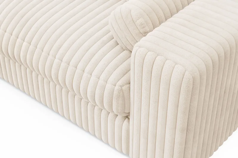 Arken Lyx 6-seter Vendbar L-formet Dyp Divansofa i Manchester - Beige - Møbler - Sofaer - Sofa med sjeselong