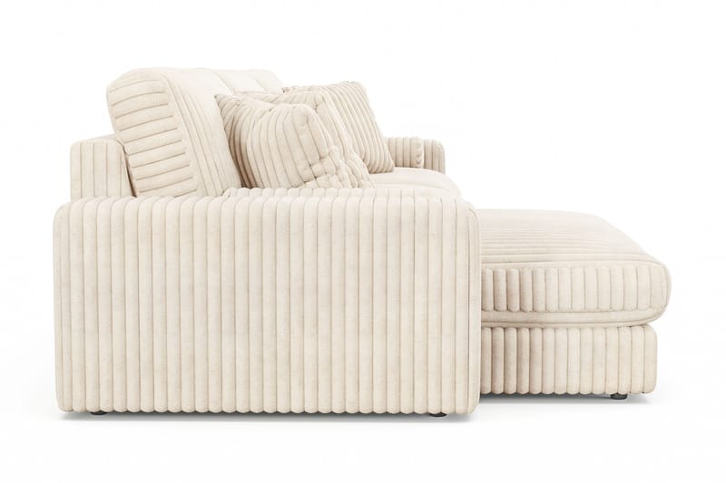 Arken Lyx 6-seter Vendbar L-formet Dyp Divansofa i Manchester - Beige - Møbler - Sofaer - Sofa med sjeselong