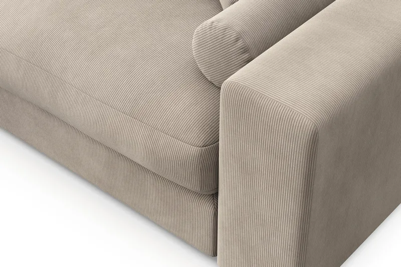 Arken Lyx 6-seter Vendbar L-formet Dyp Divansofa i Manchester - Greige - Møbler - Sofaer - Sofa med sjeselong