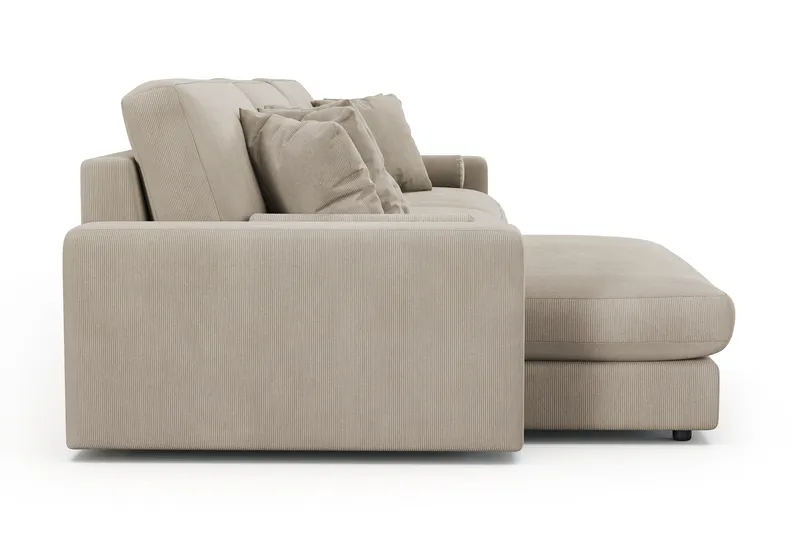 Arken Lyx 6-seter Vendbar L-formet Dyp Divansofa i Manchester - Greige - Møbler - Sofaer - Sofa med sjeselong