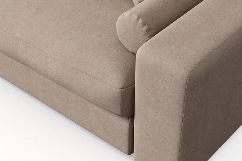 Arken Lyx 6-seter Vendbar L-formet Dyp Divansofa i stoff - Beige - Møbler - Sofaer - Sofa med sjeselong